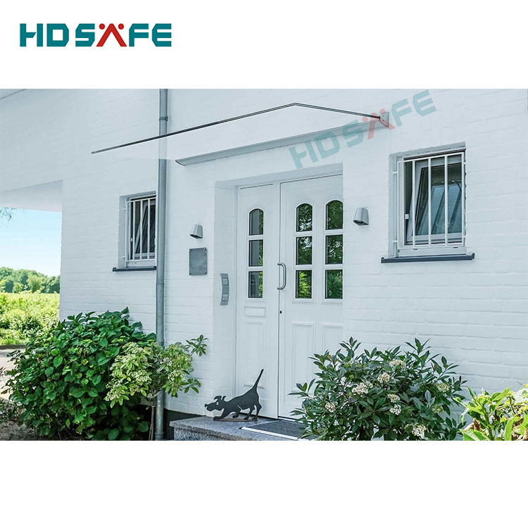 Glass Door Canopy Awning System Front Door Canopy Window and Door Glass Design Aluminium Tempered Glass Simple Modern HD-L003A