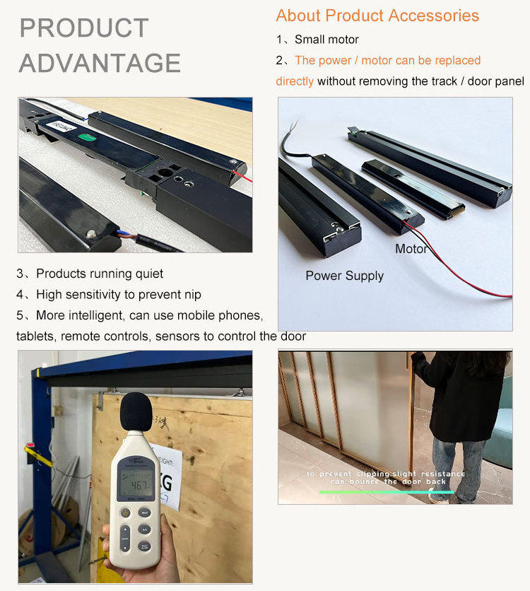 HDSAFE automatic slide door system automatic glass sensor door auto smart glass sensor Office glass partition sliding door