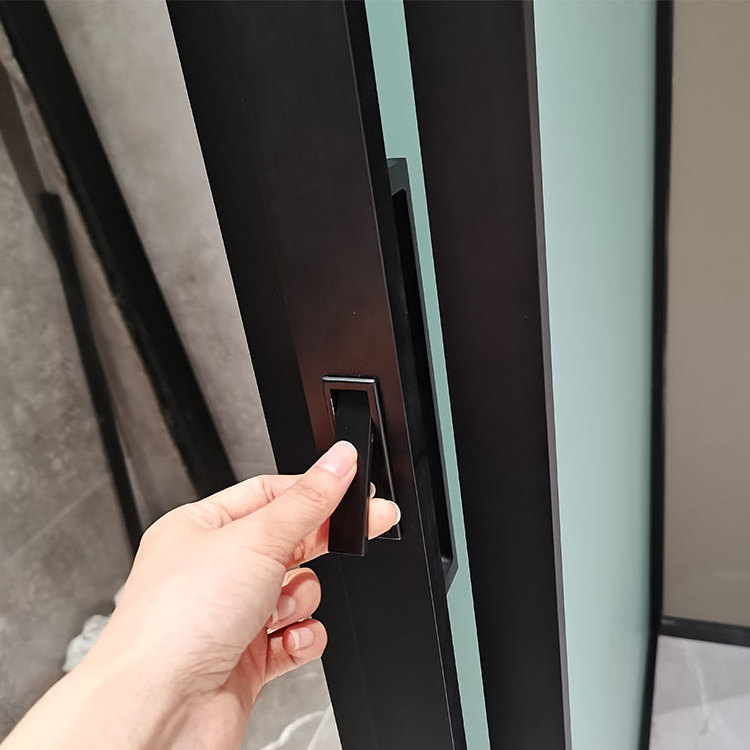 hotel tempered glass mirror sliding pocket shower door frame set white pocket door easy install security pocket exterior door