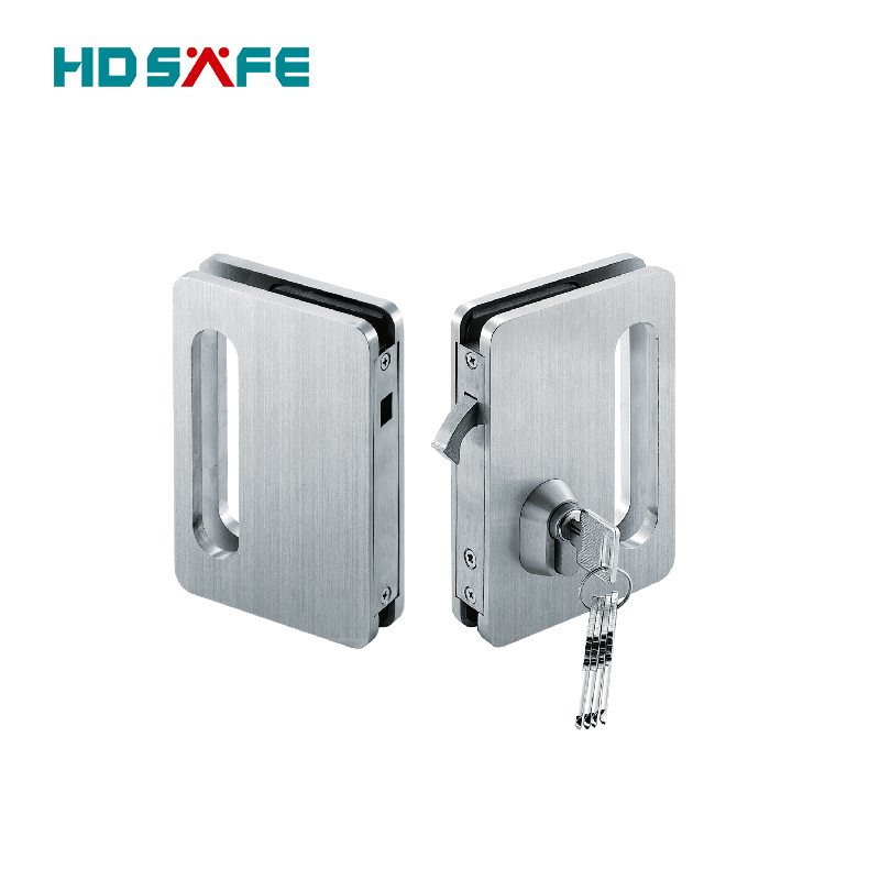 office home tempered glass interior sliding door Lock stainless steel 304/316 Security  8/10/12mm frameless glass door lock