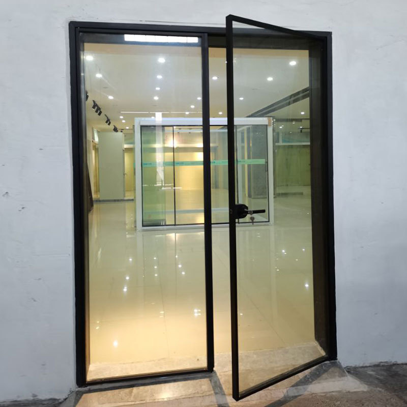 Customized Australia hinged frame aluminum swing casement door for house bedroom soundproof aluminum glass swing door security