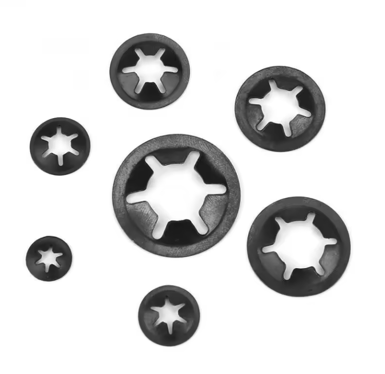 OEM manufacture 65Mn Star Push-On Retaining Locking Washer Clip Lock Clamp Starlock Washers Internal Tooth Washers