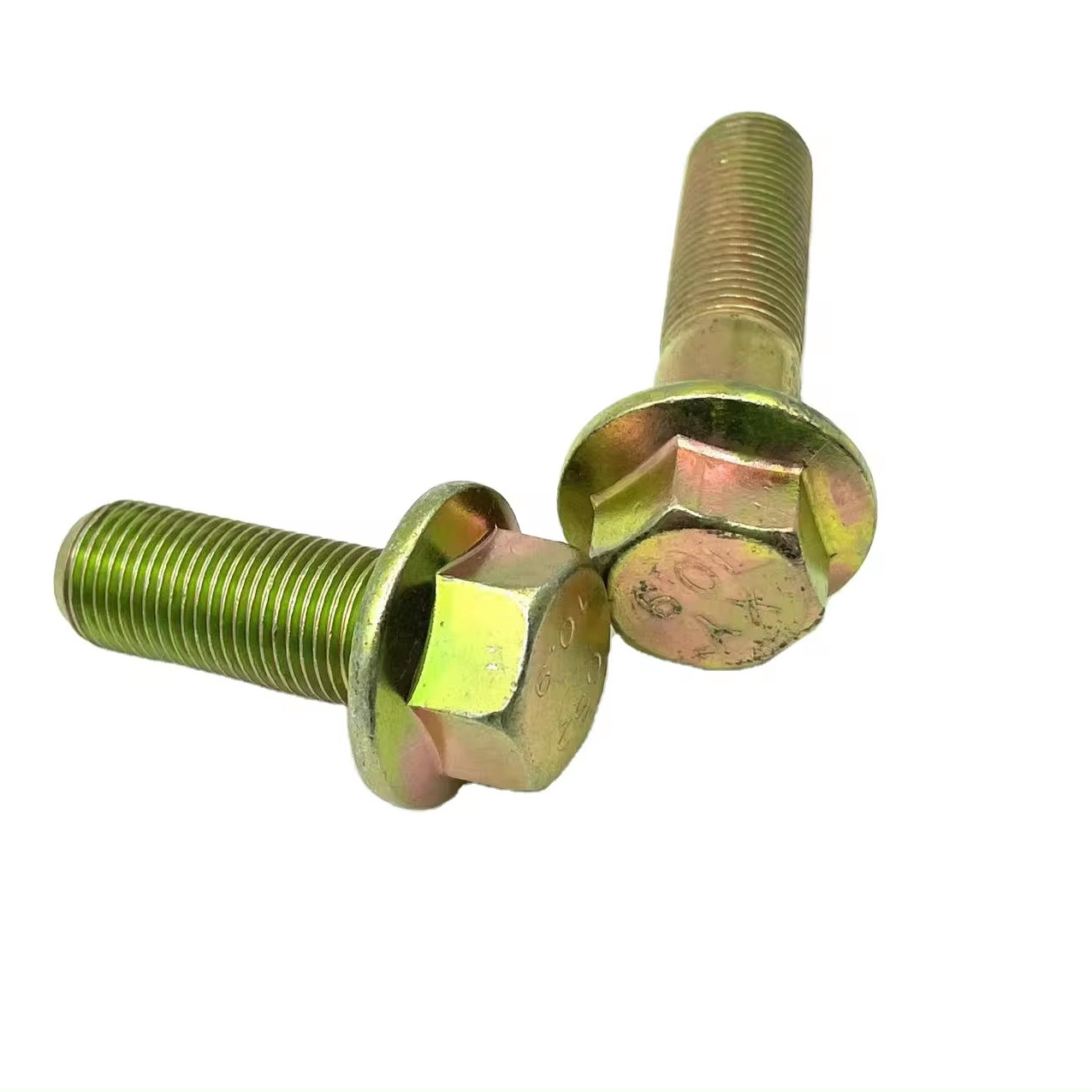 10.9 8.8 grade m12*30 mm zinc plated galvanise steel half thread hex head flange screw bolt