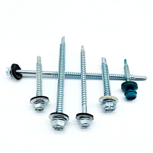 Building Sheet Metal Steel Galvanized Roof Tek Screws Hex Washer Head Self Drilling Roofing Screws With Rubber Washer