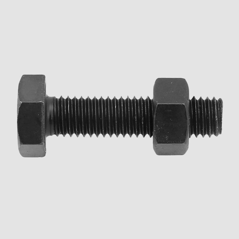 High Strength 8.8 10.9 12.9 Level Steel Outer Hex Head Bolts with Full & Half Teeth Oxidized Black Finish DIN Standard