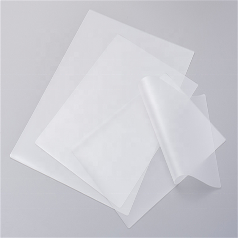 a4 size 216mm*303mm 80mic 75mic 125mic hot pet thermal lamination film laminating pouches film packaging protected