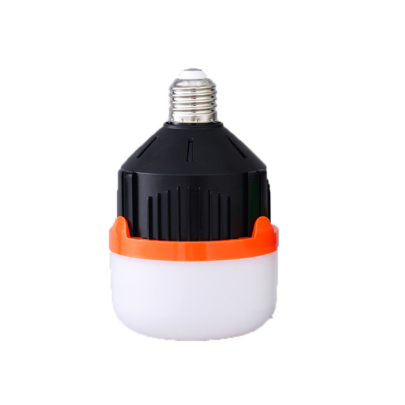 Indoor energ saving camping hihglight lighting built in battery bulb 50W retractable super bright led emergency light