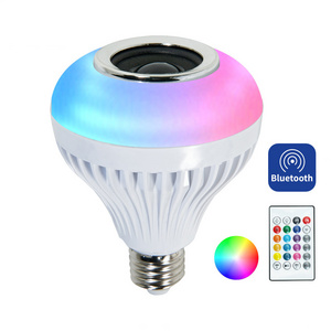 Multifunctional Changing Dimmable Colorful room decoration night light Mini modern E27 B22 music RGB led smart speaker Bulbs