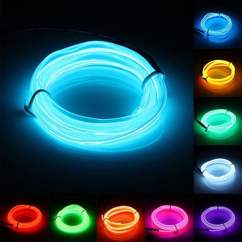 Wholesale cheap strips auto LED strip garland tape rope lamp USB cigarette lighter EL wire light cars decoration