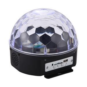 Party atmosphere RGB music player DJ LED stage lights ball Home smart remote control colorful laser crystal magic disco light