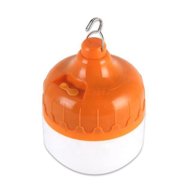 Portable night light multifunction hanging remote smart LED DC rechargeable solar power emergency light bulb wholesale