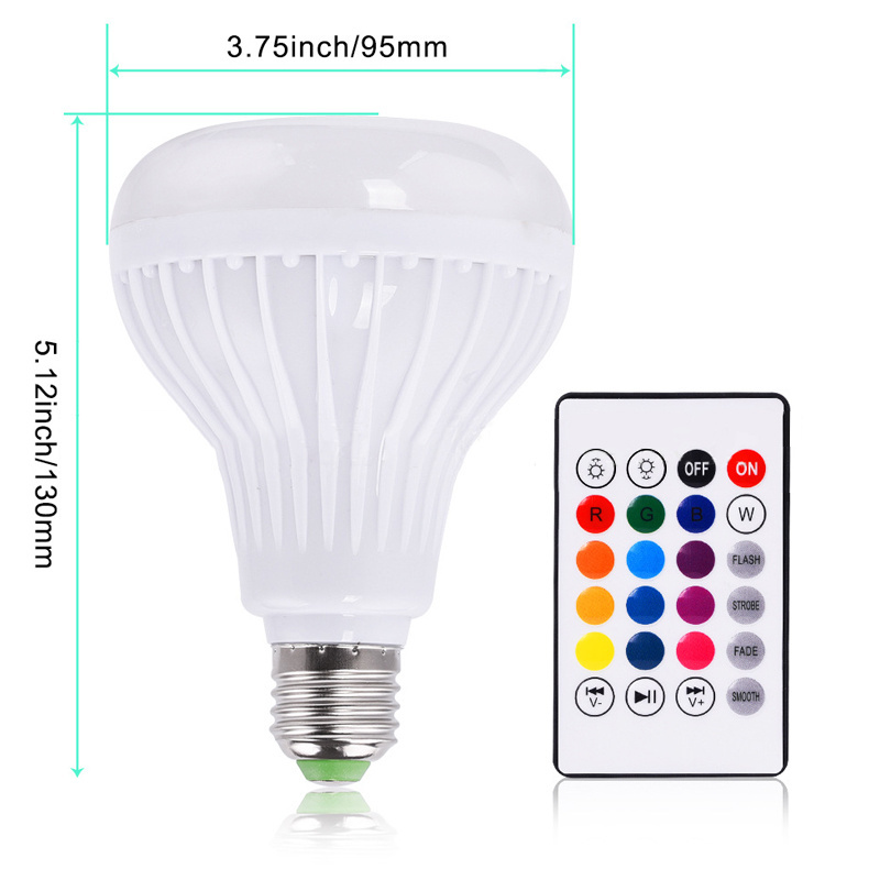 Bedroom warm dimming colorful RGB atmosphere night light Universal E27 music speaker playback colorful led bulb light