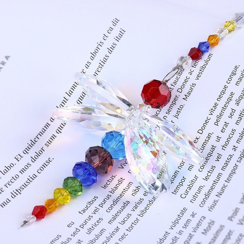 H&D Multi Hanging Window Dragonfly Pendant Rainbow Maker Crystal Suncatcher Feng Shui Home Window Decor Christmas Birthday Gifts