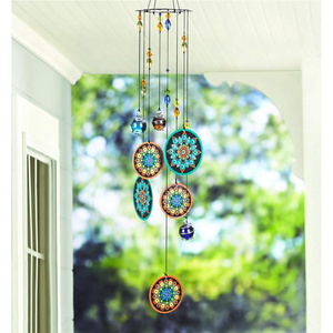 Wind Chimes Outdoors with Colorful Glass Beads Deep Tone Memorial Sympathy Window Garden Hanging Windchimes