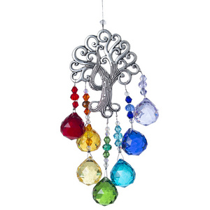 H&D Rainbow Makers Suncatchers Crystal Fantasy Sun Cacther for Window Ornament Chakra Pendant Christmas Decoration,Tree of Life