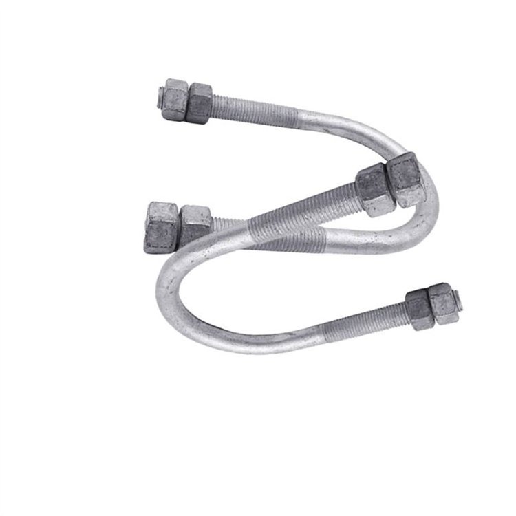 Wholesale Price Heavy Duty Steel Hot-dip Galvanizing U Bolt Clamp Muffler Exhaust Pipe Clamp For Car U Anchor Bolt