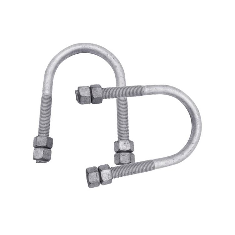 Wholesale Price Heavy Duty Steel Hot-dip Galvanizing U Bolt Clamp Muffler Exhaust Pipe Clamp For Car U Anchor Bolt