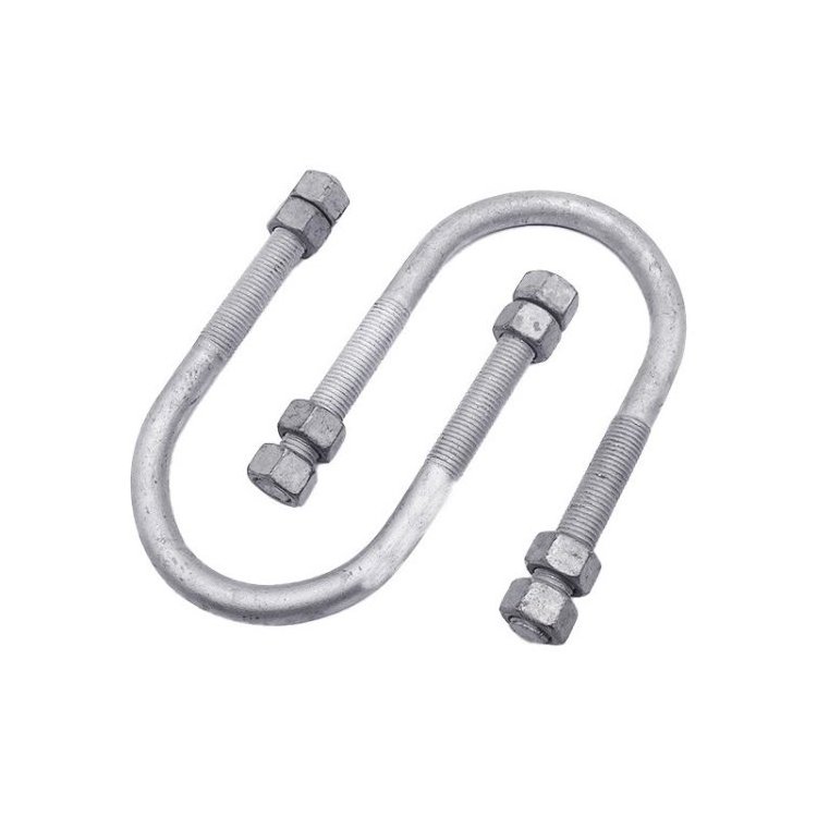 Wholesale Price Heavy Duty Steel Hot-dip Galvanizing U Bolt Clamp Muffler Exhaust Pipe Clamp For Car U Anchor Bolt