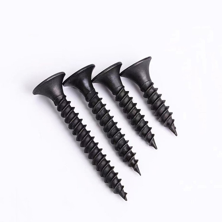 High-Strength Flat Countersunk Head Screw Black Finish Cross Tapping Screws Drywall Screw for Gypsum Board