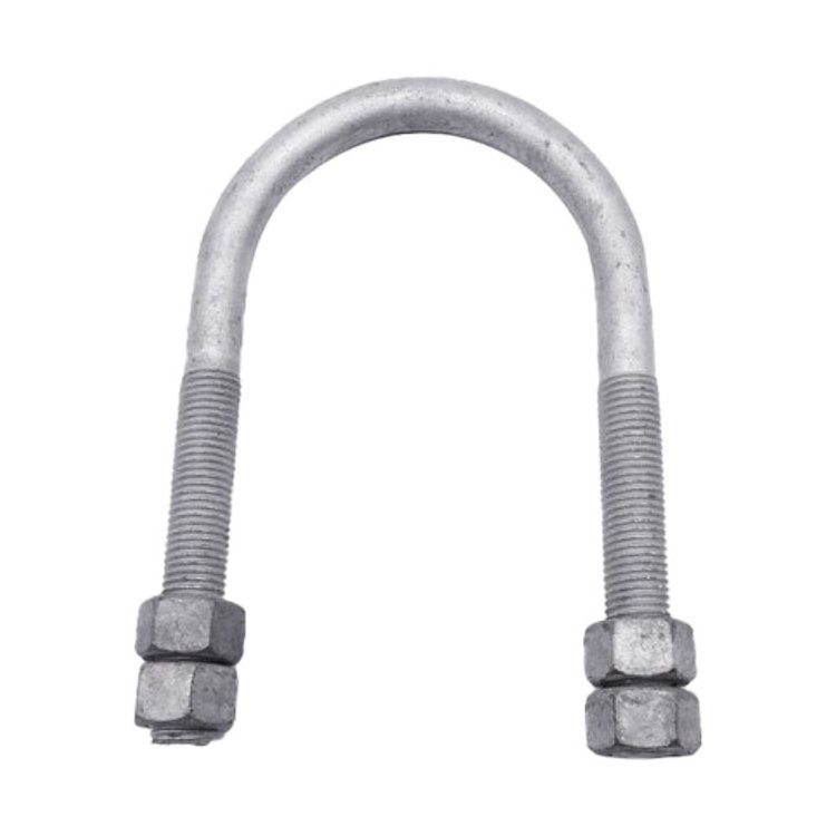 Wholesale Price Heavy Duty Steel Hot-dip Galvanizing U Bolt Clamp Muffler Exhaust Pipe Clamp For Car U Anchor Bolt