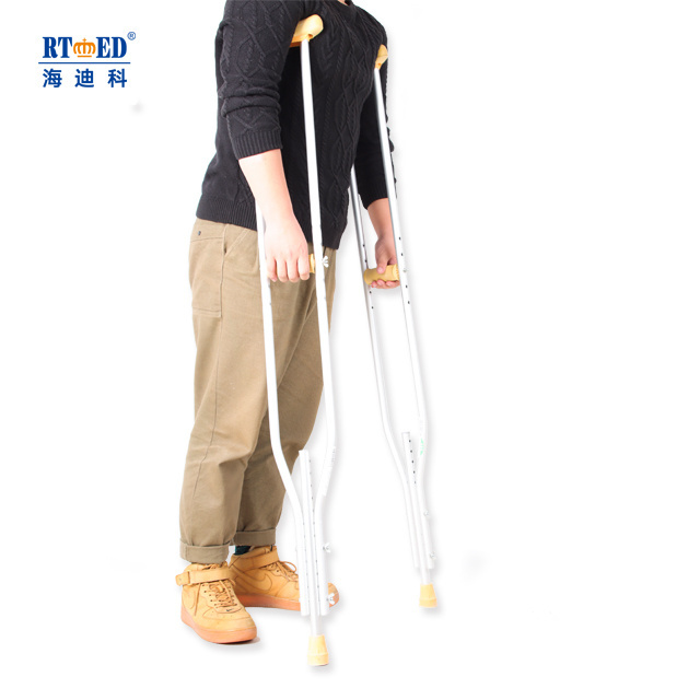 Haidike Walking Stick Adjustable Cane Aluminum Crutches Arm Aluminum Push Button Crutches