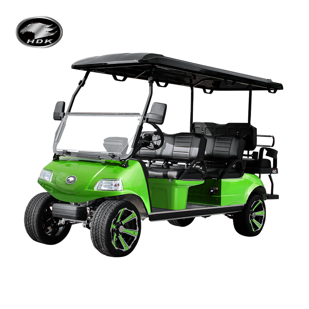 2024 CE Certificate HDK EVOLUTION Sightseeing Bus Club 6 Seat Lithium Battery Off-road Electric Golf Cart For Sale