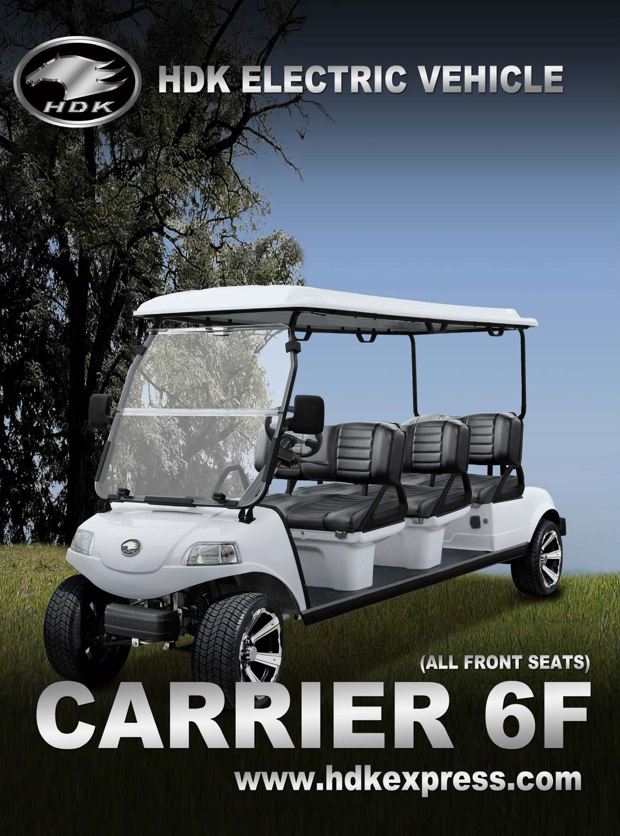 Elektro Utv HDK EVOLUTION Sightseeing Mini Bus Club Car Ce 6 Seat 48V Off-road Electric Golf Carts