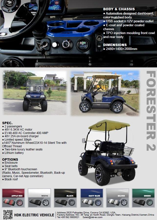 Big Scooters Off-road Buggy HDK EVOLUTION Electric Golf Cart Accessories 2024 New Arrival Cheap For Sale 48V