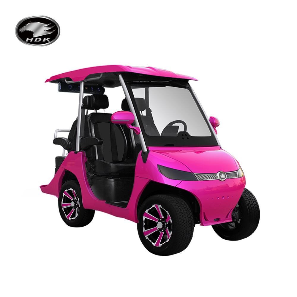 2024 Pink New Energy Vehicle Cheap Off-road Mini Car Club HDK EVOLUTION for Sale 4 Seat 48V Electric Golf Carts