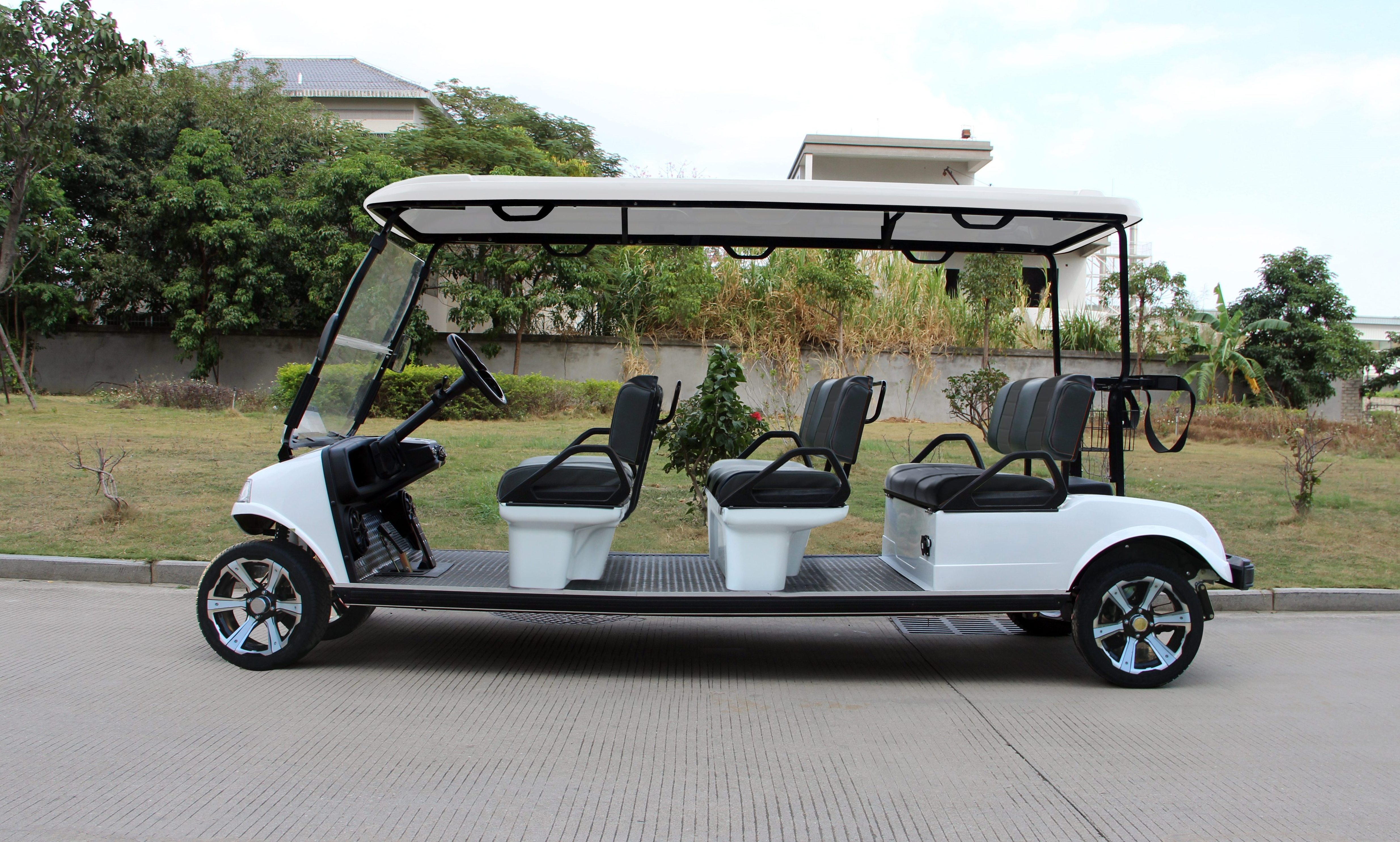 Big Scooters HDK EVOLUTION Sightseeing Mini Bus Club Car 6 8 Seat 48V Utility Electric Golf Cart For Sale