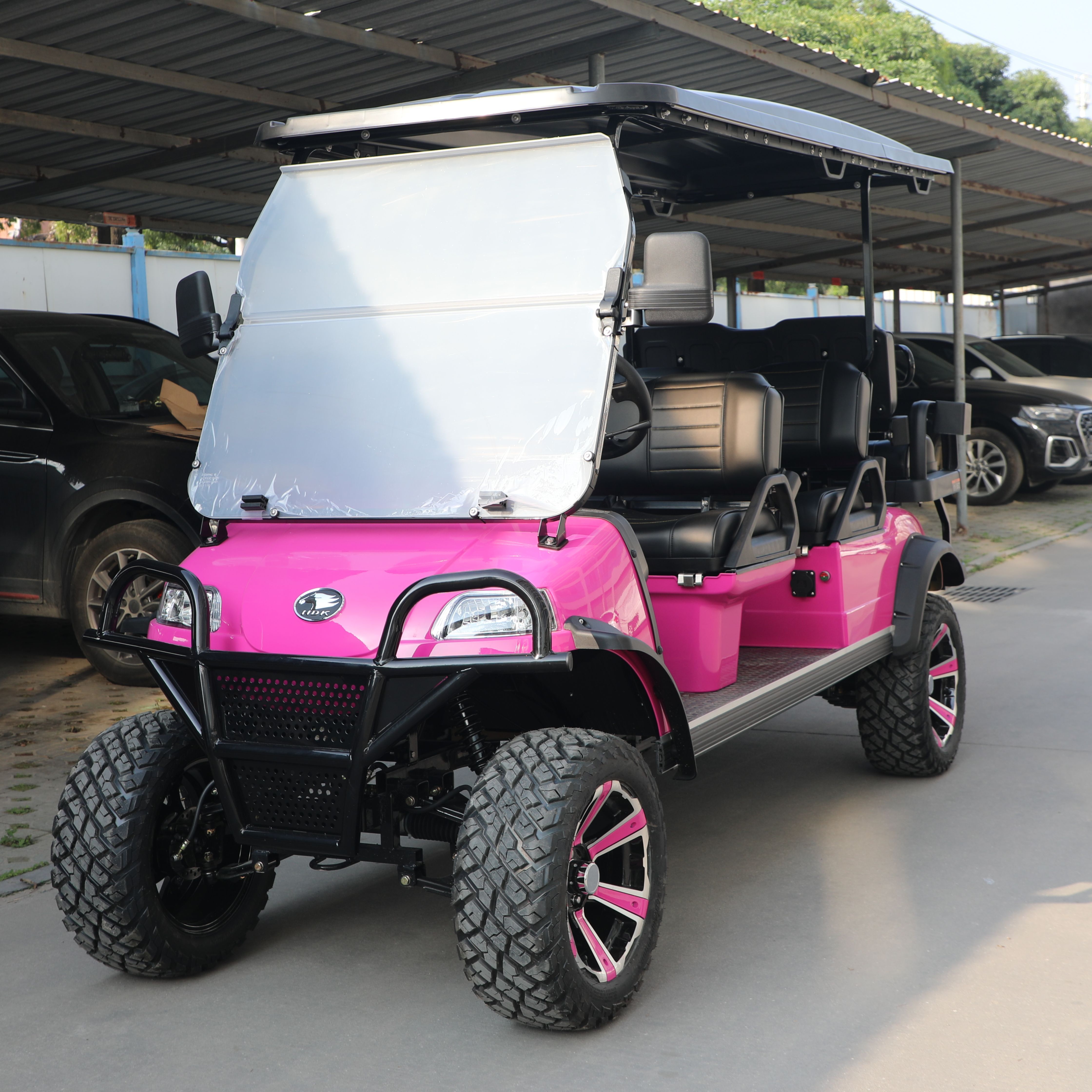 New Sightseeing Off-road 6 Seater Dune Buggy Pink UTV High Speed 48V Kit HDK EVOLUTION Electric Golf Cart