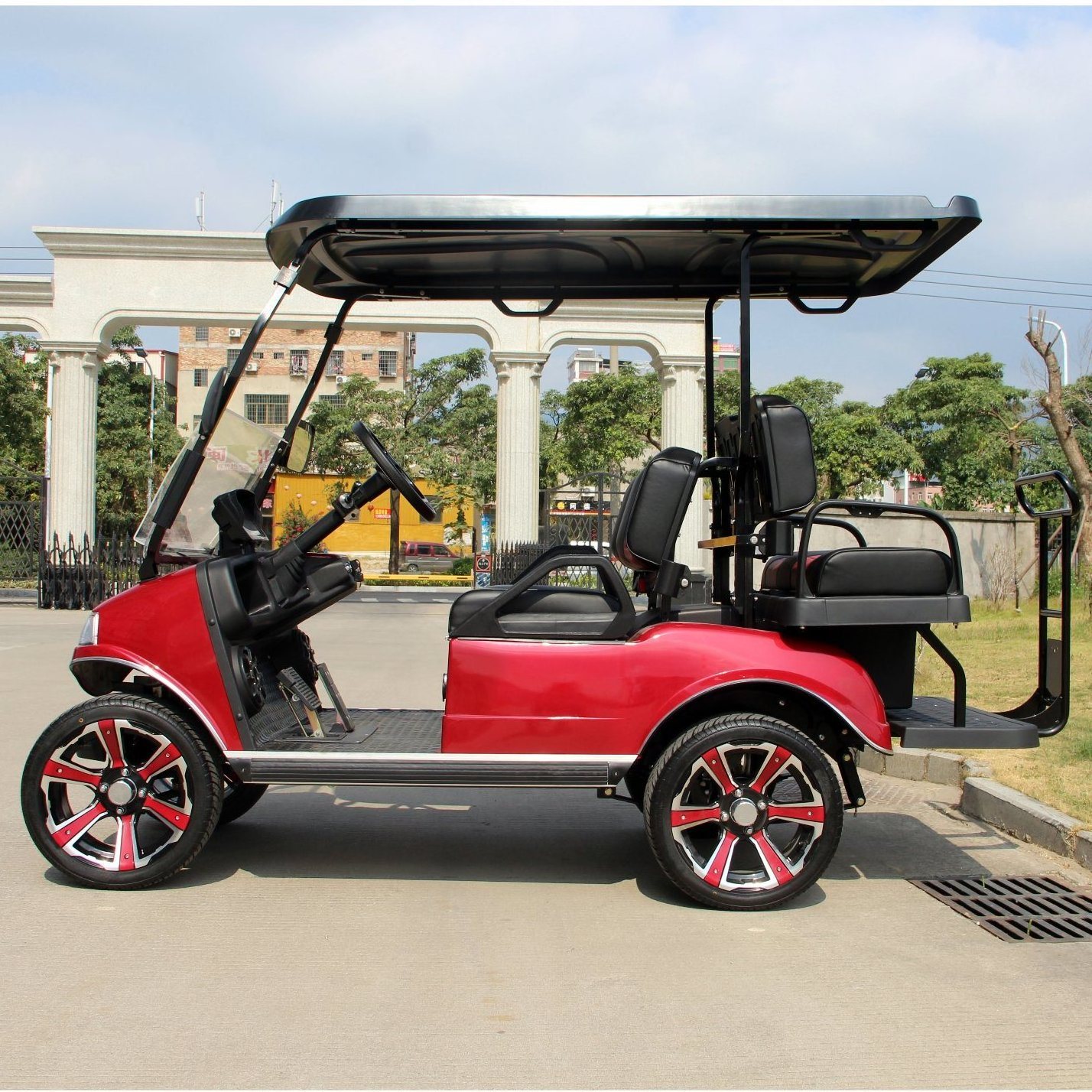 HDK Utility Vehicle Utv Sightseeing Bus Electric Golf Scooter Cart New Energy Car Off-road Buggy Trolley Sport for Sale 4 Wheel