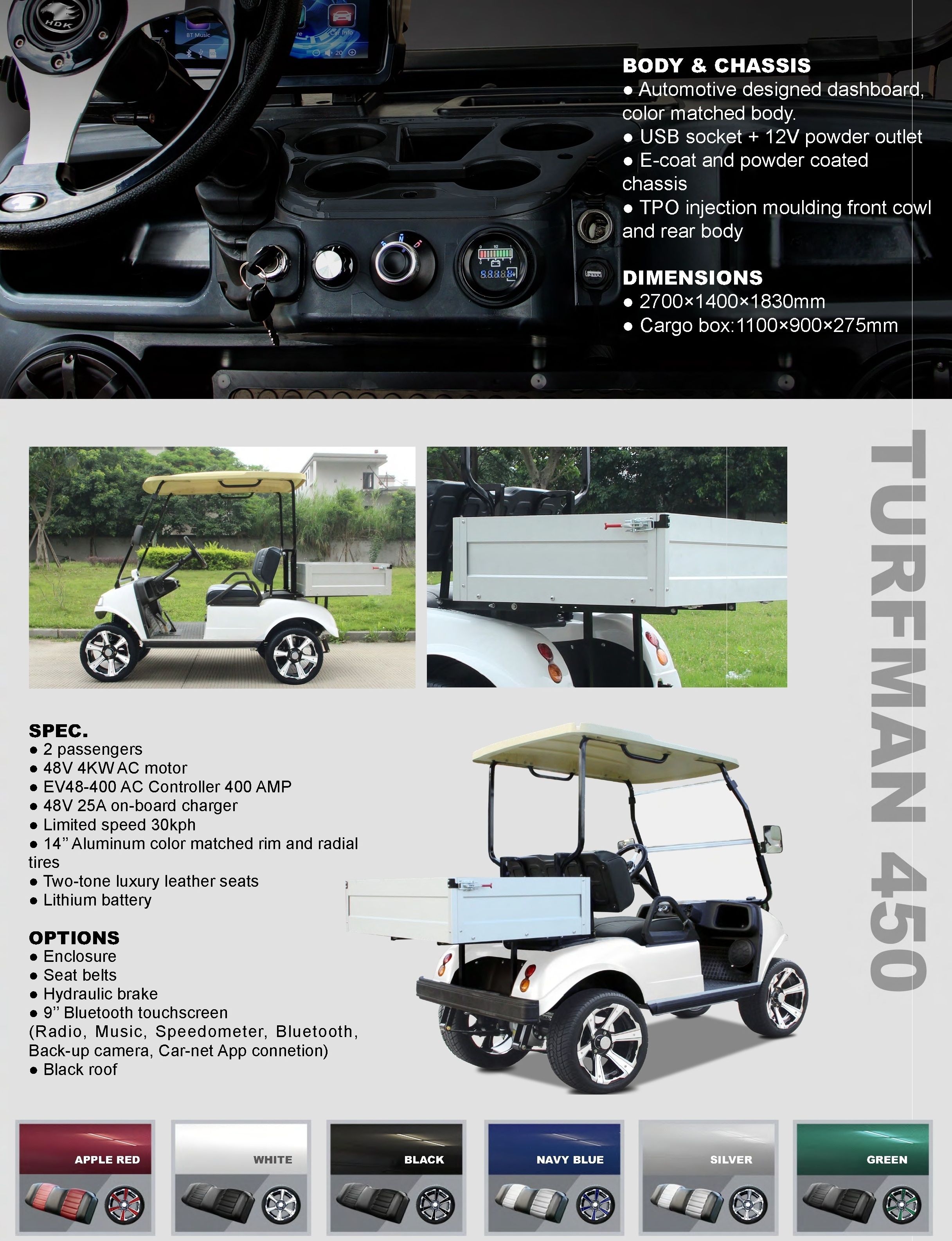 2024 New Year Gift Buggy With Cargo Box For Sale Mini Truck Off-road Lifted HDK Electric Golf Cart