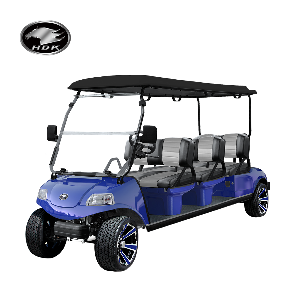 Big Scooters HDK EVOLUTION Mini Sightseeing Mini Bus Club Car 6 Seat 48V Off-road Electric Golf Cart