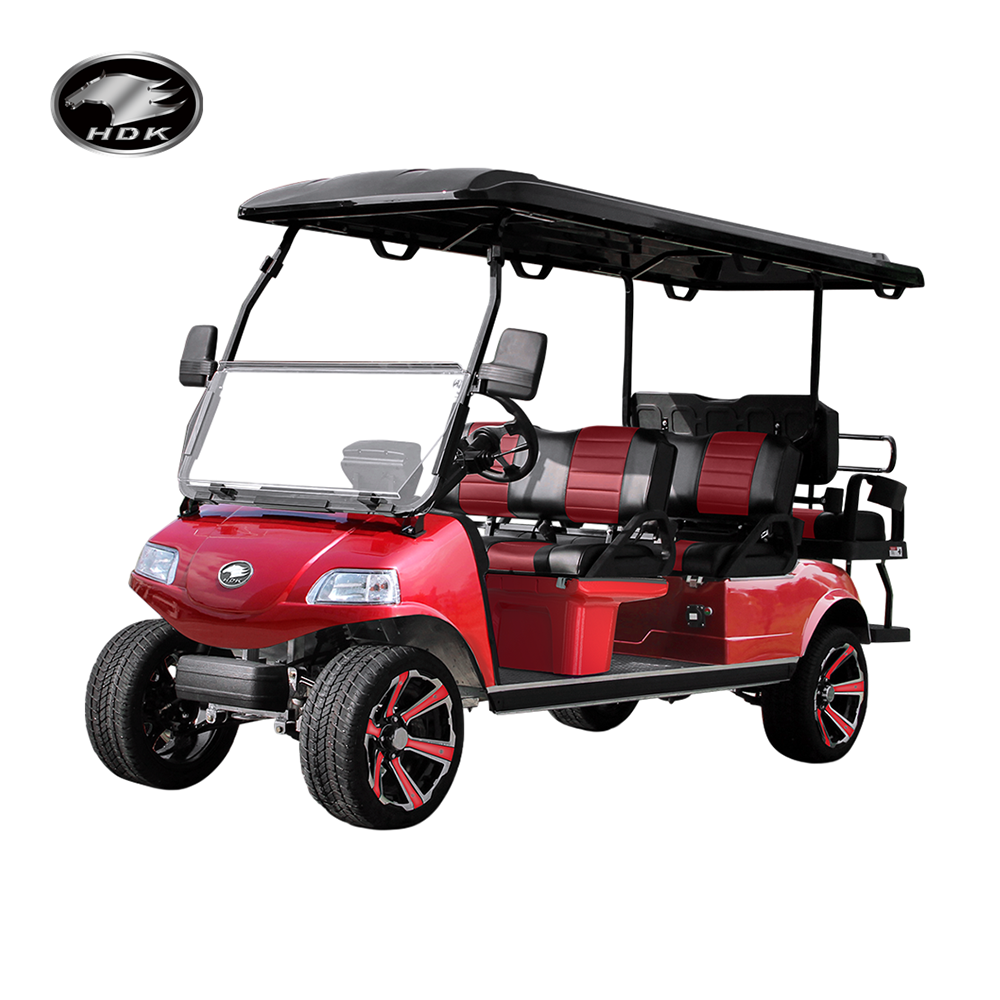 HDK EVOLUTION Sightseeing Bus Cheap Club Car 6 Seat Lithium Battery High Speed Off-road Electric Golf Cart For Sale