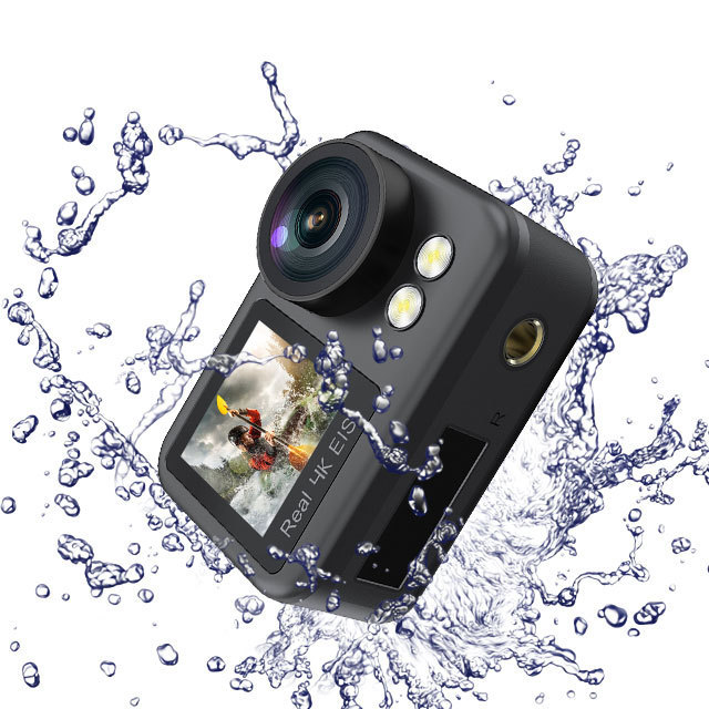 2024 Dual Screen Action Camera Real 4K Live streaming Body Waterproof Action Sport Video Cam With EIS