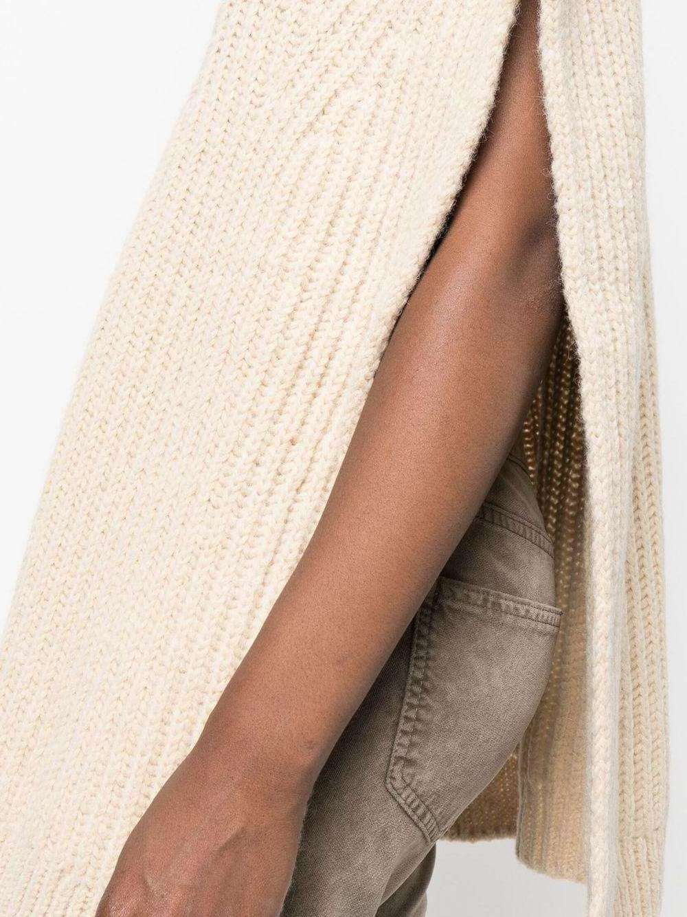 OEM Oversized Women Wrap & Poncho Pullover Crew Neck  Sleeveless Wool Blend Knitted Women Clothes Cape Sweater