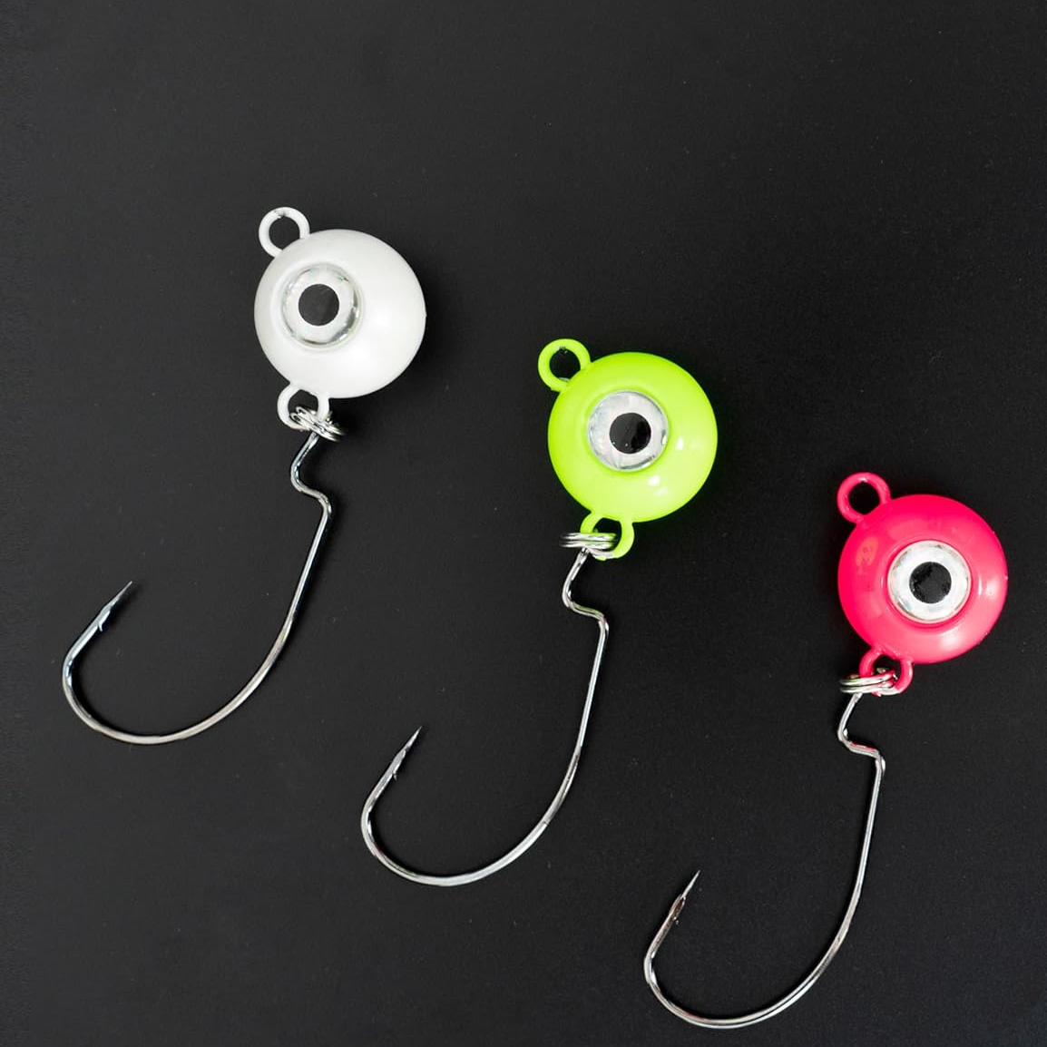 Free Swing Jig Head 1pc Freshwater Fishing Lures Lead Head Jig for Perch Crappie Bluegill Bass Fishing, Size 0.5oz/1oz/2oz/3oz