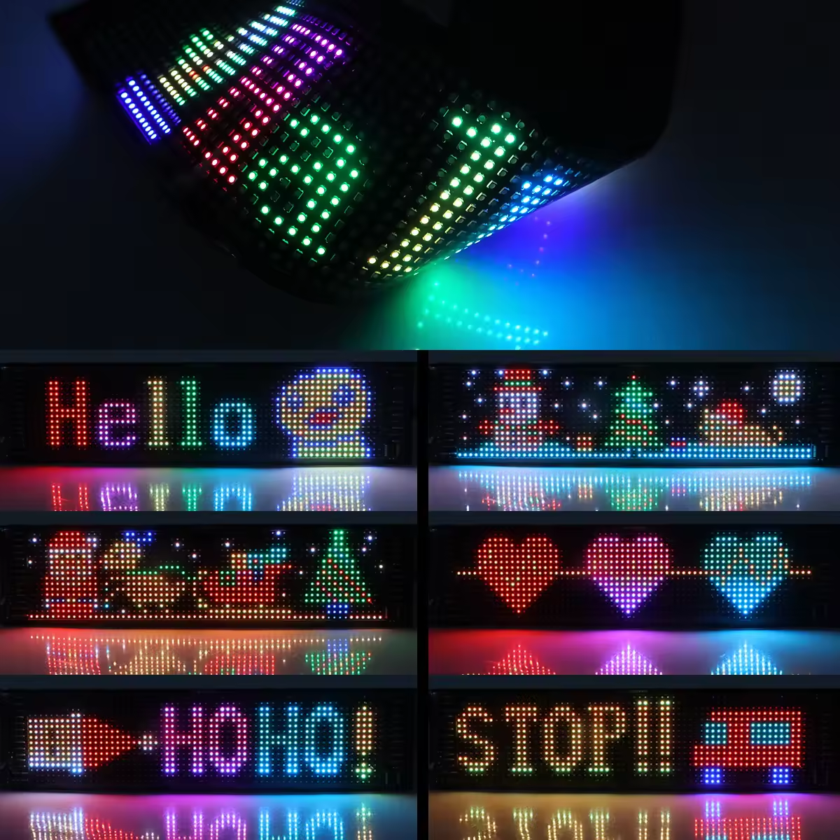 China Customize Led Flexible Display Signage Panel RGB Programmable USB Pixel Soft Animated Advertising Screen