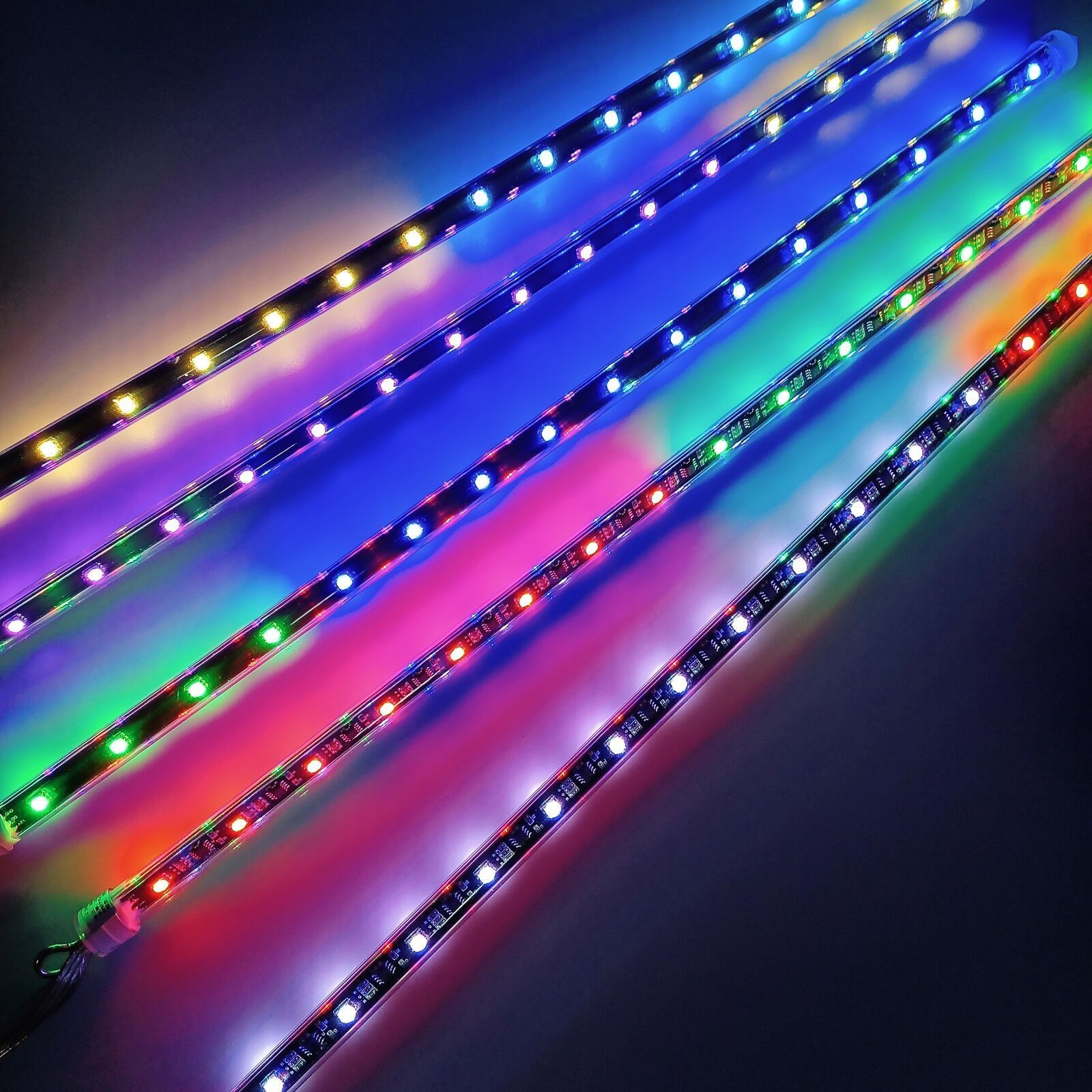 led lights ws2811 individually addressable RGB 3d led pixel tubes adj tubes rgb meteor shower rain night club