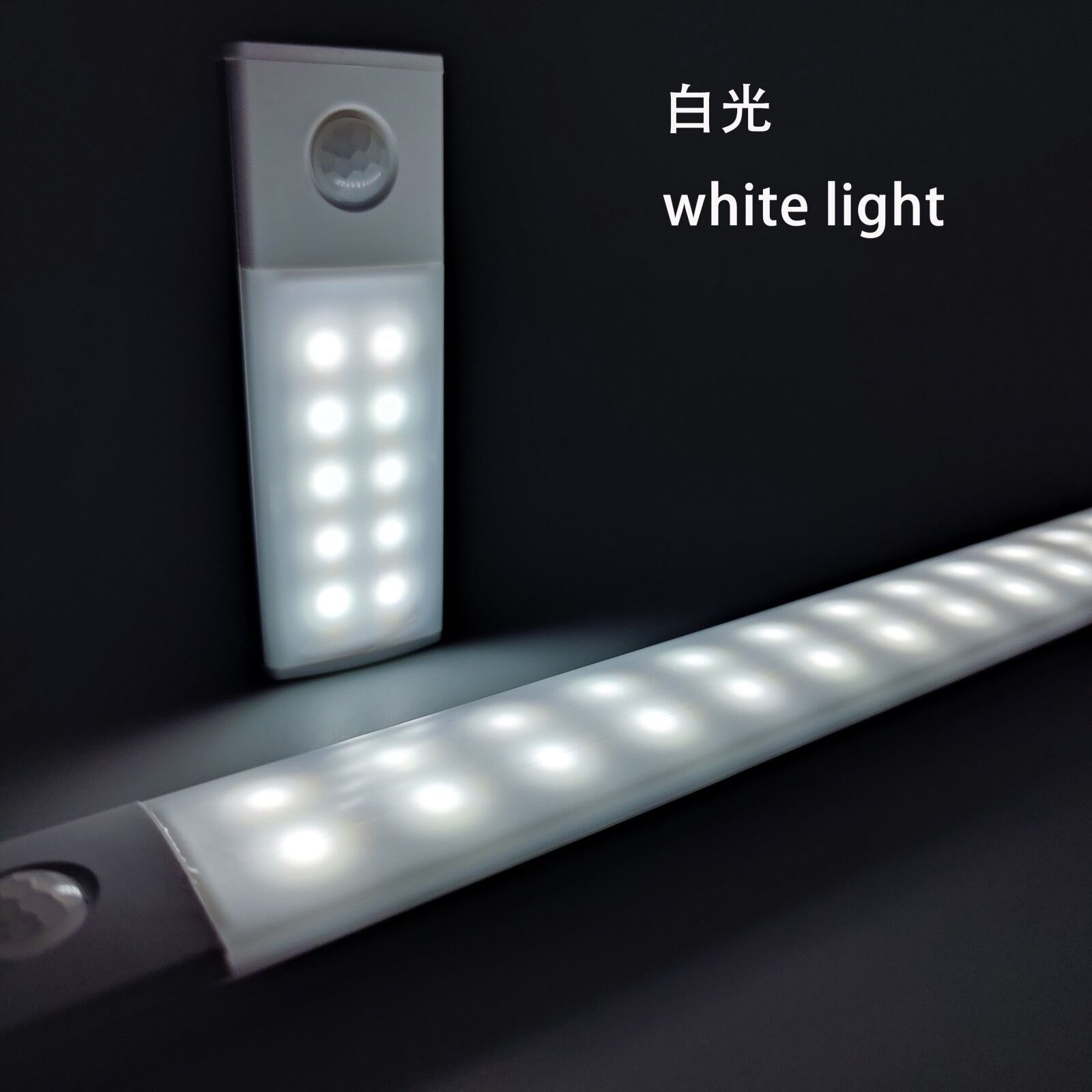 Motion Sensor Under Cabinet Lights 40 LED USB Rechargeable Battery Operated LED Closet Light Wireless Magnetic Dimmable