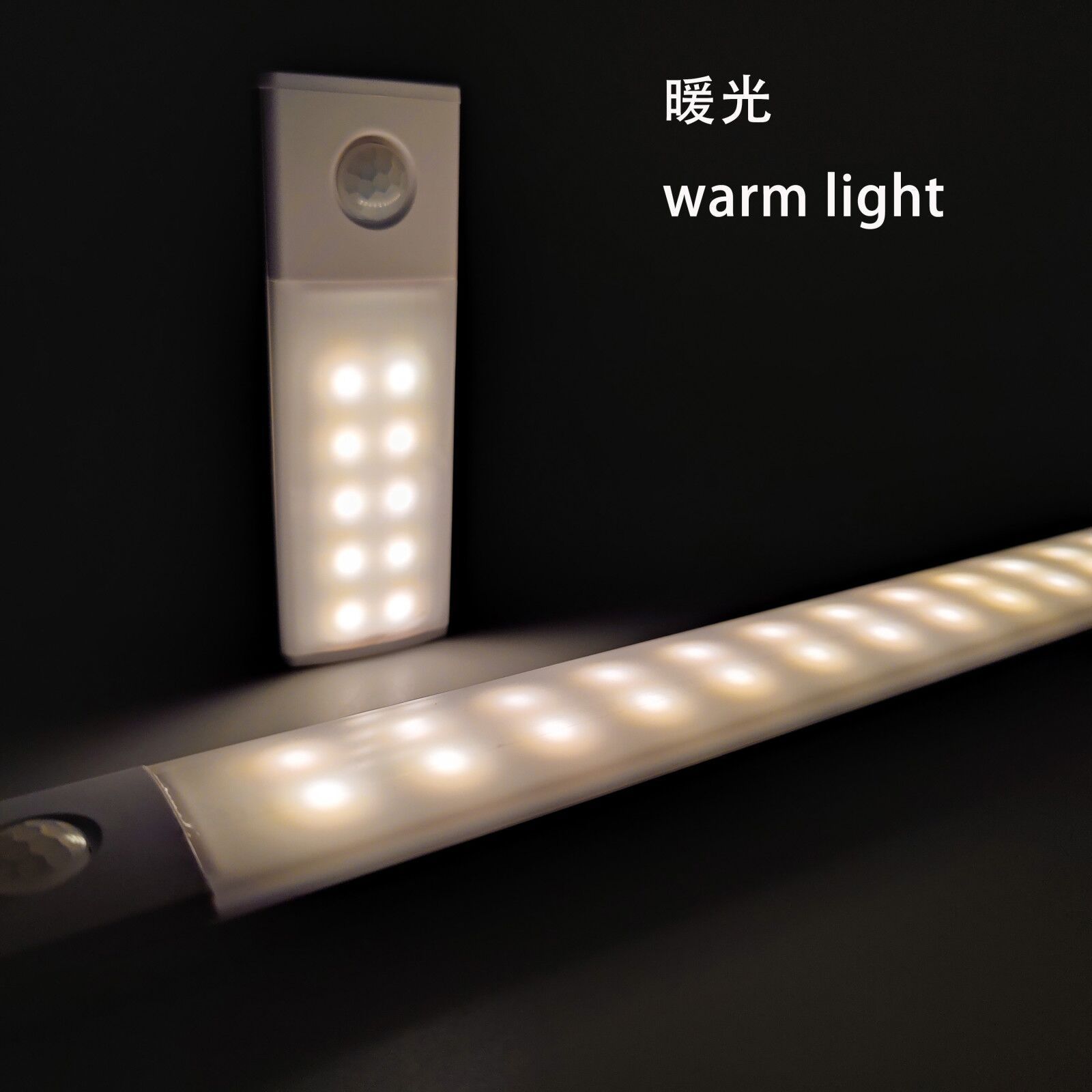 Motion Sensor Under Cabinet Lights 40 LED USB Rechargeable Battery Operated LED Closet Light Wireless Magnetic Dimmable