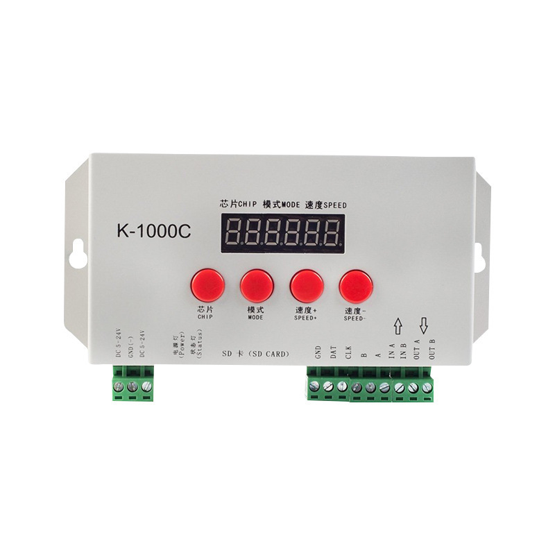 LED Pixel Controller K-1000C K-4000C K-8000C SD Card Programmable ws2811 ws2812b WS2815 SK6812 RGB LED Strip Pixel Controller