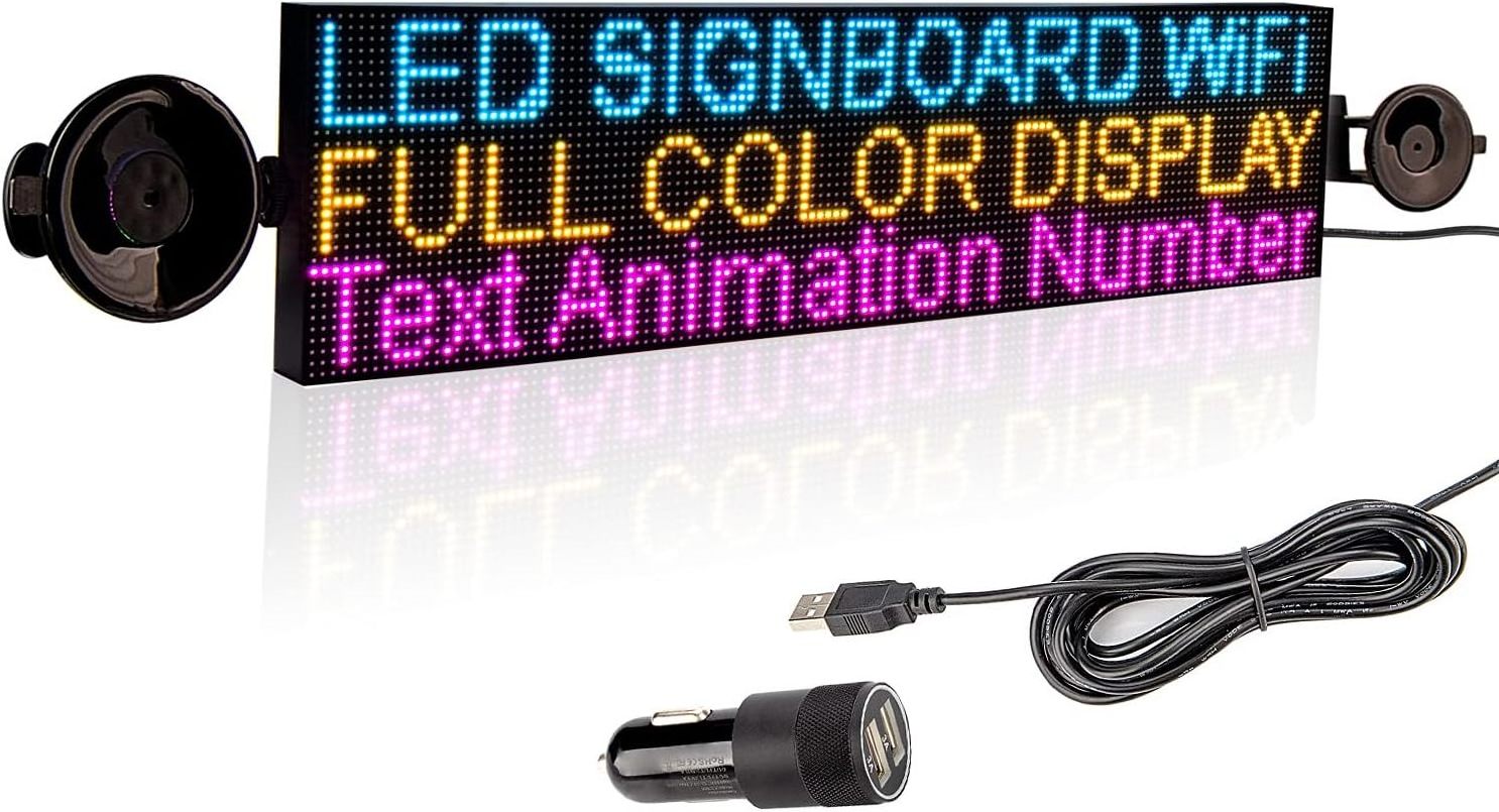 P4 P3 P2 P10LED Sign Car Scrolling Message Board RGB Full Color Programmable LED Display Advertising Board Indoor Use