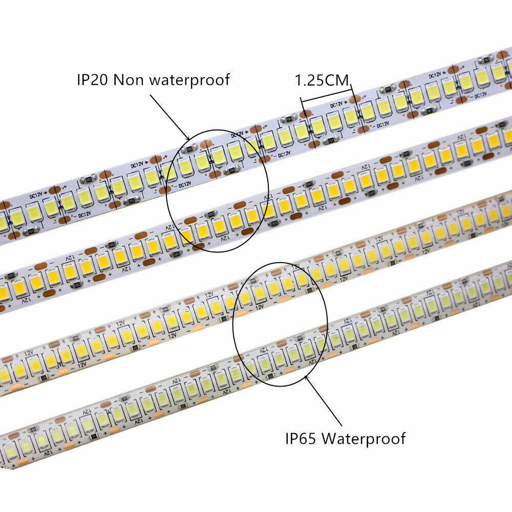 12V 2835 SMD 240Leds Strip Lights 12V 5M 10M High Power High Lumen 10mm Flexible  Led Light Strips