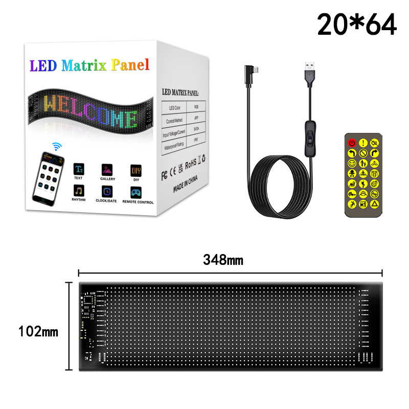 Many Size Led Display Board Flex Rigid Matrix Led Module Billboard Signs For Cars Small Led Ticker Display APP Edit