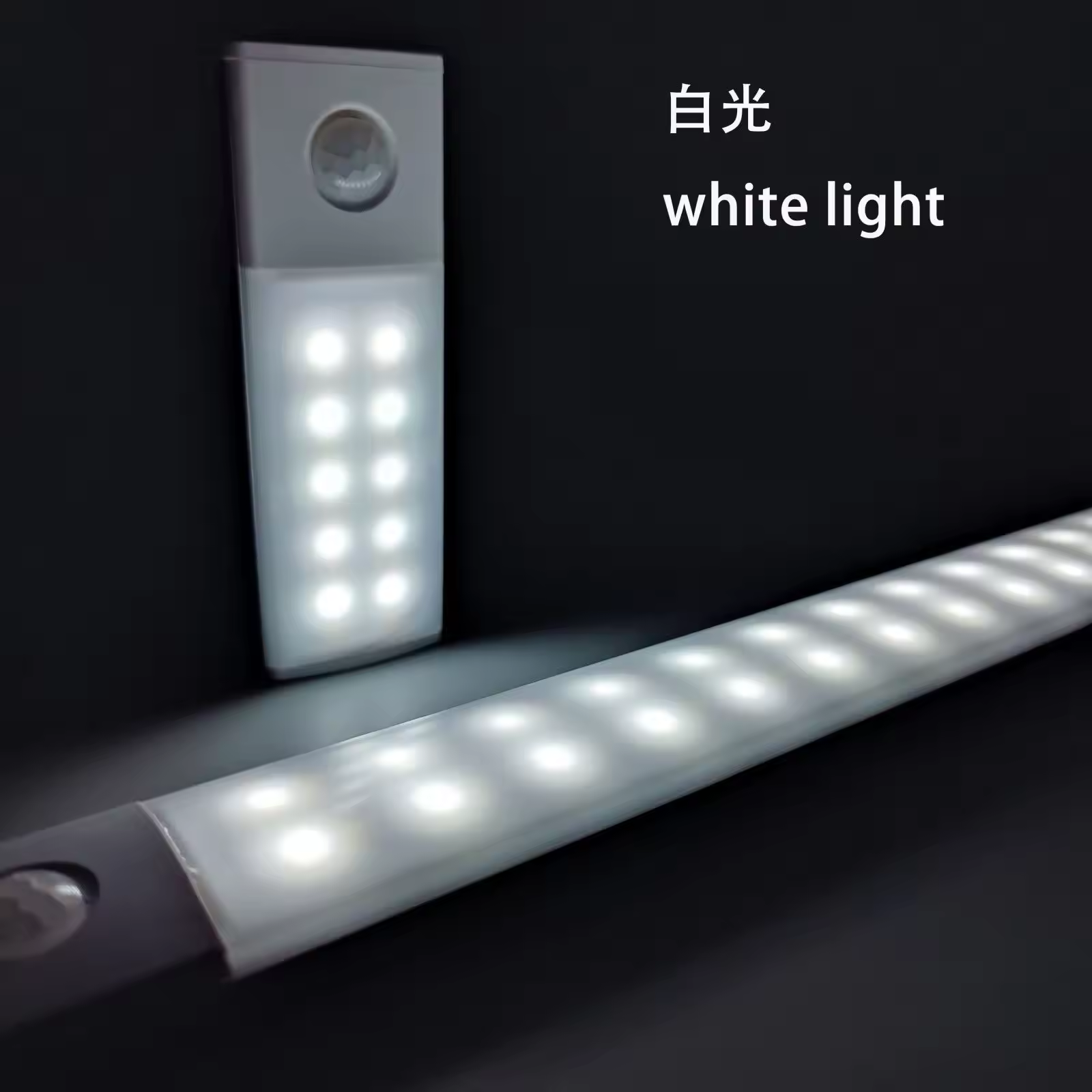 RTS Motion Sensor Under Cabinet Lights 40 LED USB Rechargeable Battery Operated LED Closet Light Wireless Magnetic Dimmable