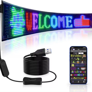 China Customize Led Flexible Display Signage Panel RGB Programmable USB Pixel Soft Animated Advertising Screen