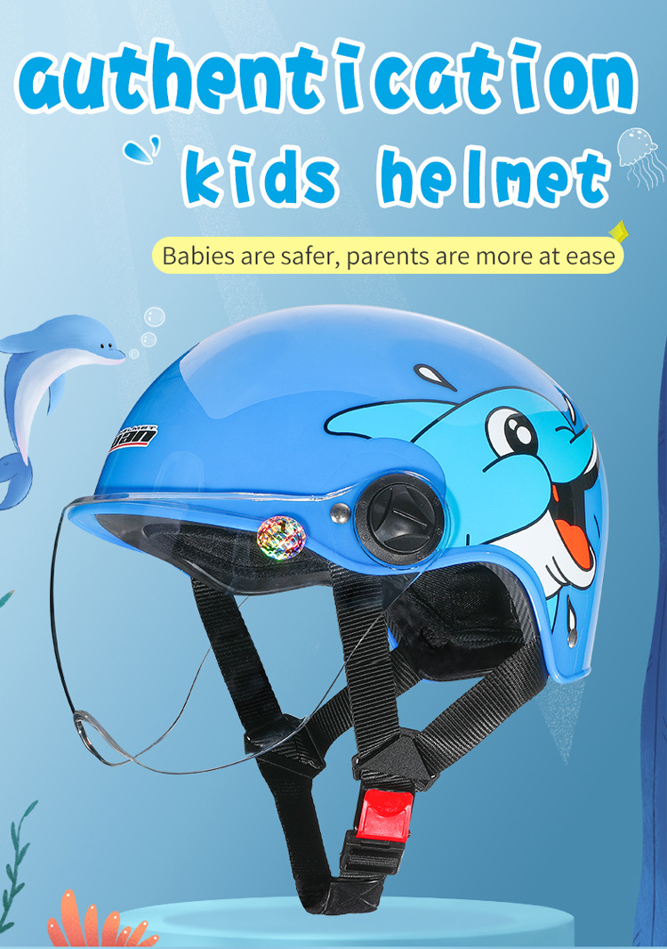 Wholesale kids helmet motorcycle protective riding helmets for children half face cap casque moto enfant cascos para motocicleta