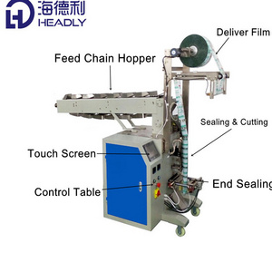 HDL 160B  Semi Automatic Small Vertical Bucket Chain Packaging Machine Bear Soft Candy Tea Machine for Small Business